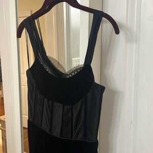 Bagley Mishka cocktail dress. Black velvet.